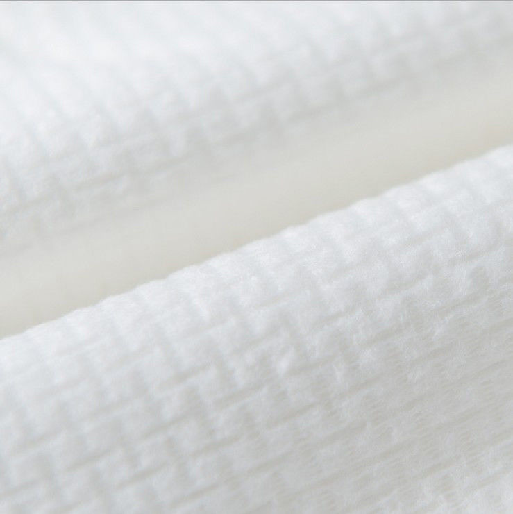 110g tessuto non tessuto trasversale viscoso E-F bianco del cotone del grano 100% Spunlaced, Wips bagnato