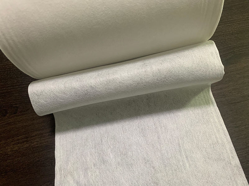 tessuto non tessuto bianco di Spunlace della viscosa 50g e del poliestere per il tessuto del cotone, cuscinetti, strofinate bagnate
